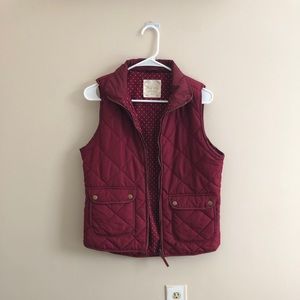 Burgundy Zip Vest